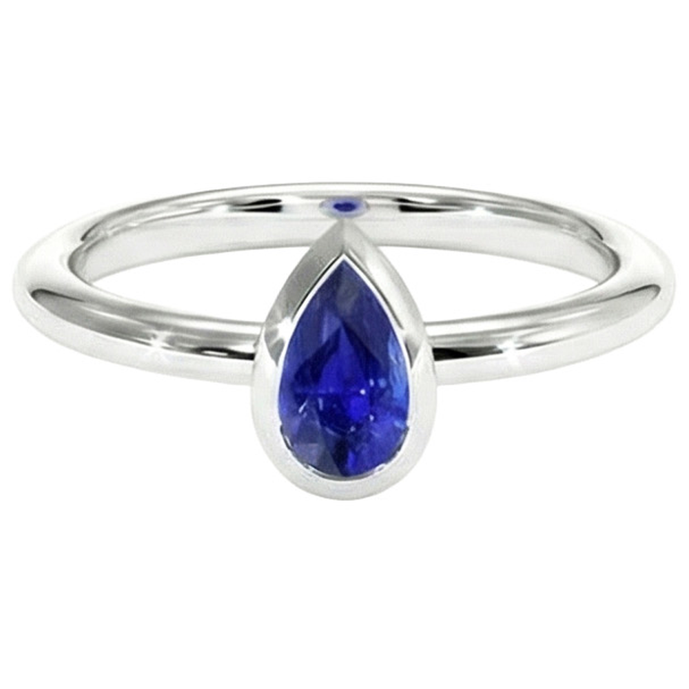 echter pear diamant 1.50Karat ring Draufsicht