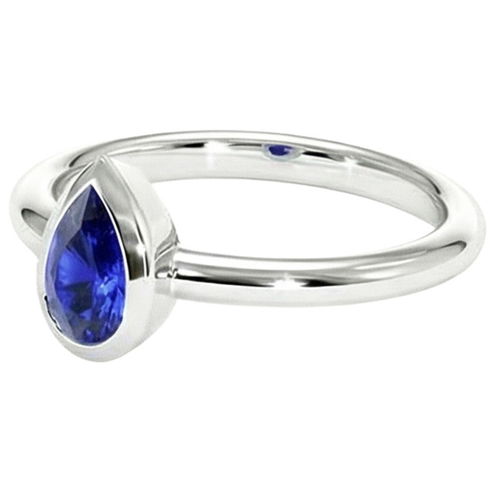 echter pear diamant 1.50Karat ring Profilansicht