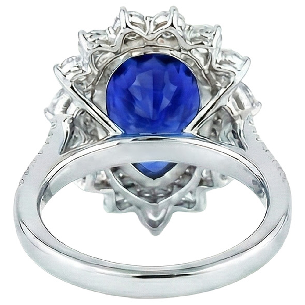 echter round diamant 4Karat ring Seitenansicht