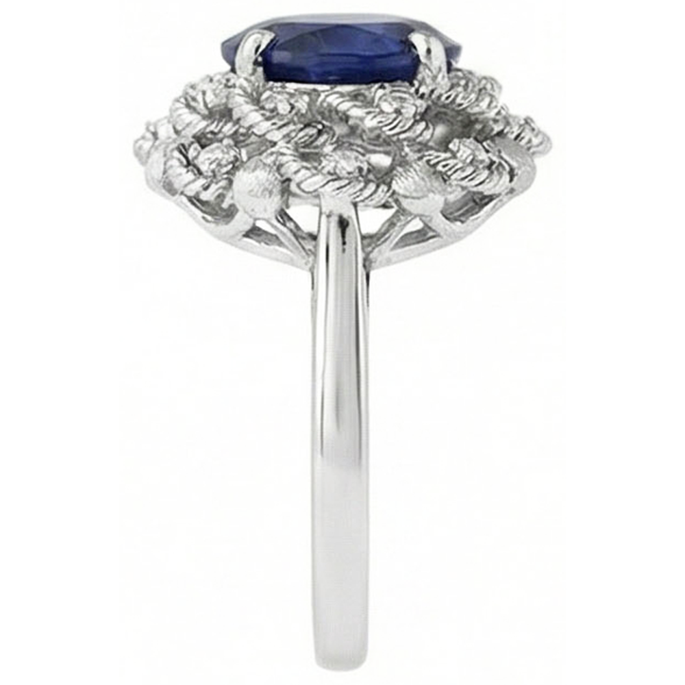 echter oval diamant 3Karat ring Draufsicht