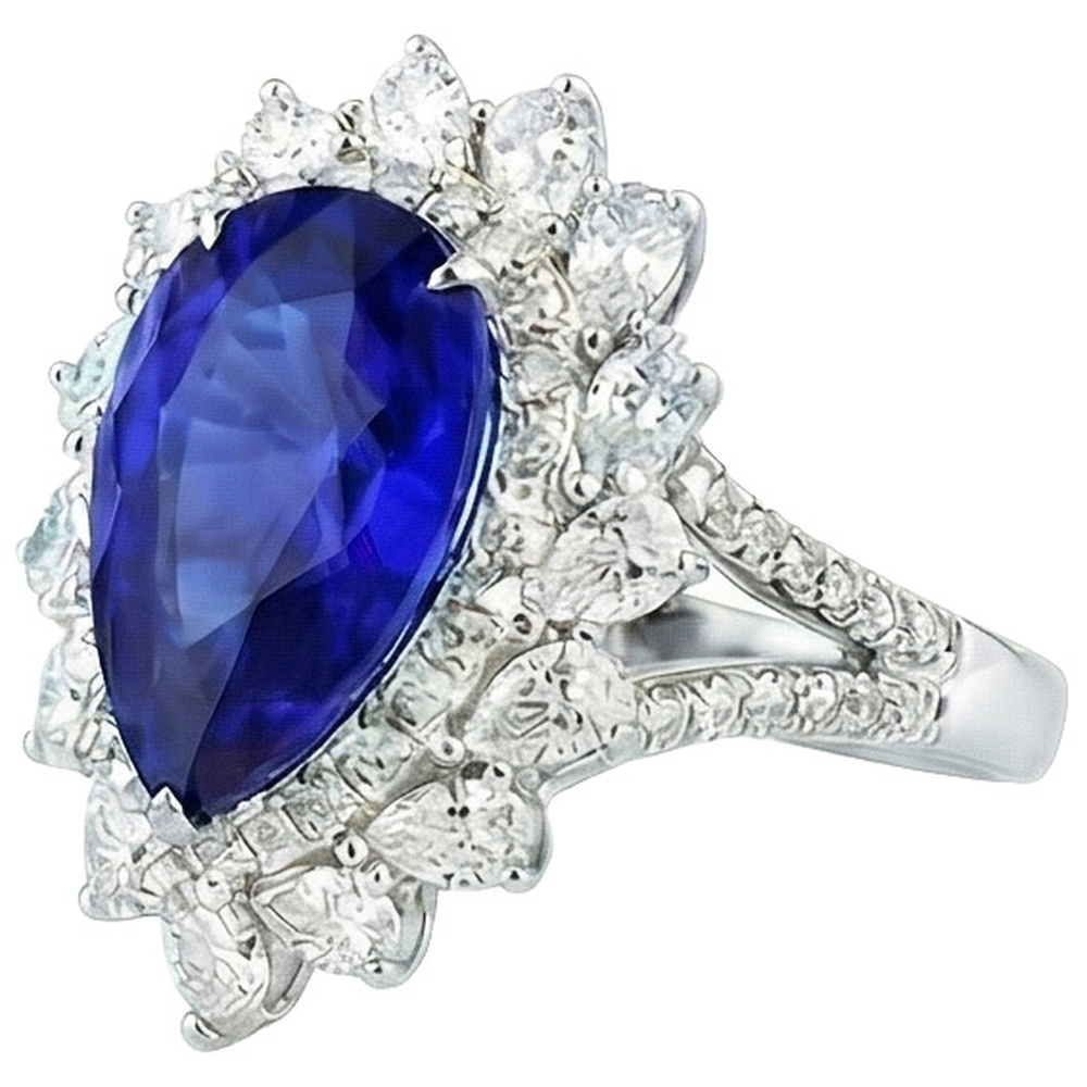echter round diamant 4Karat ring Profilansicht