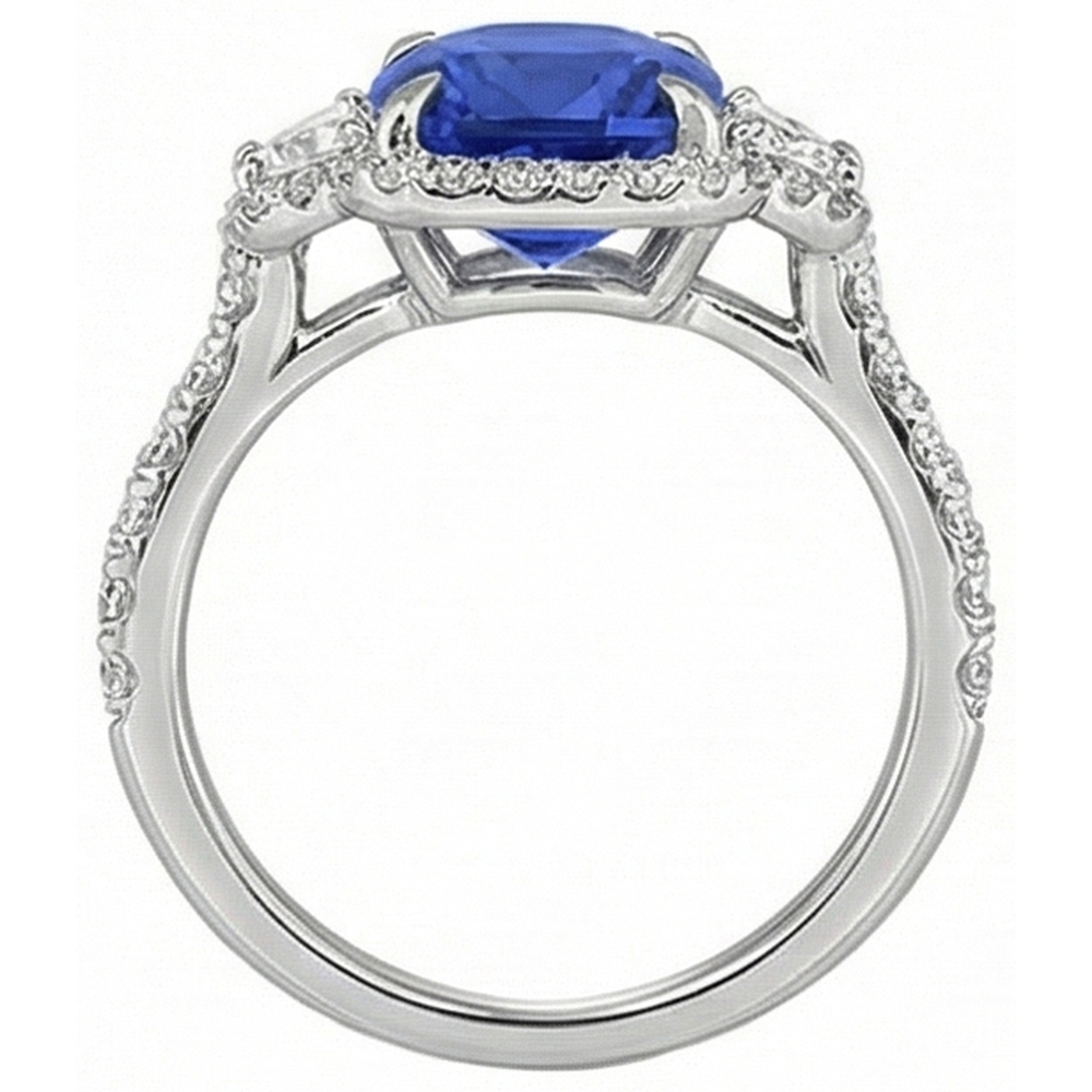 echter round diamant 2.50Karat ring Seitenansicht