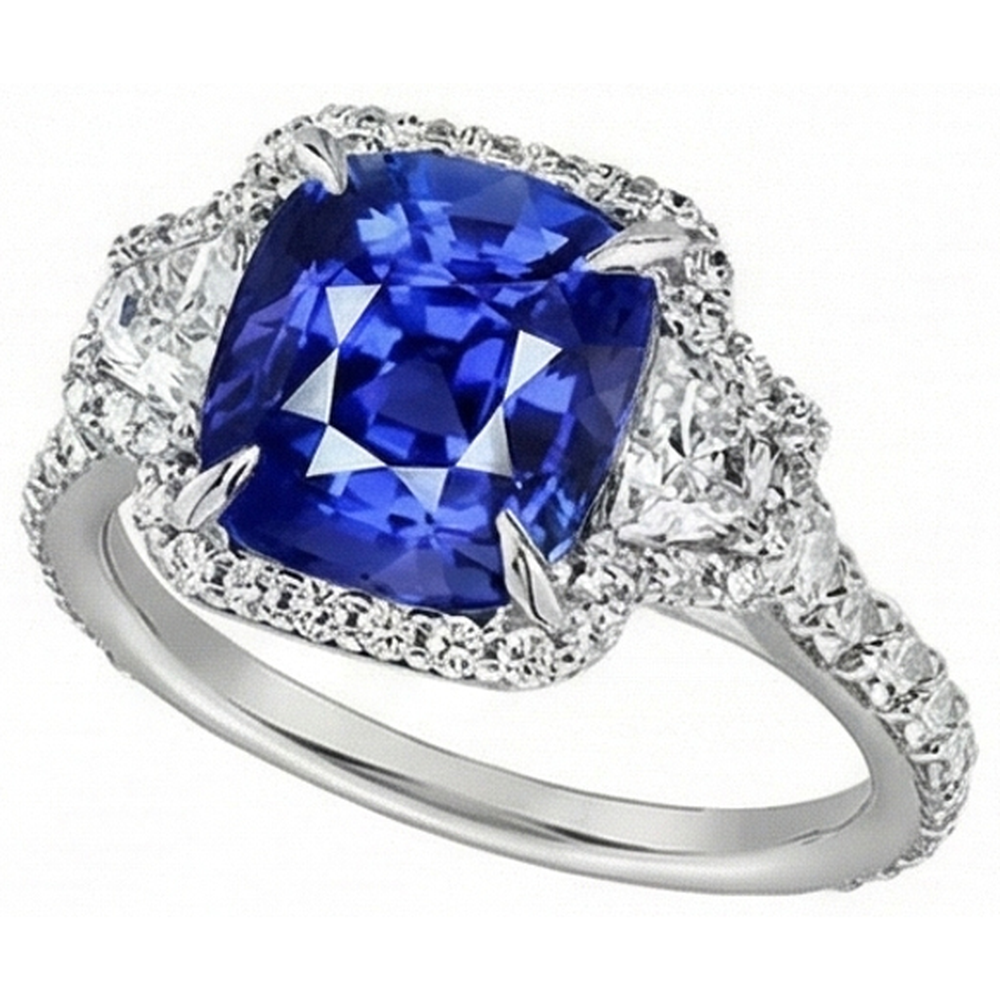 echter round diamant 2.50Karat ring Draufsicht