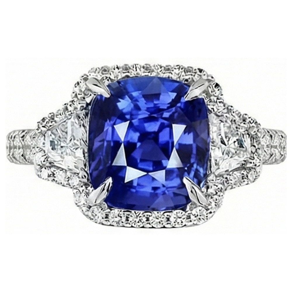 echter round diamant 2.50Karat ring Profilansicht