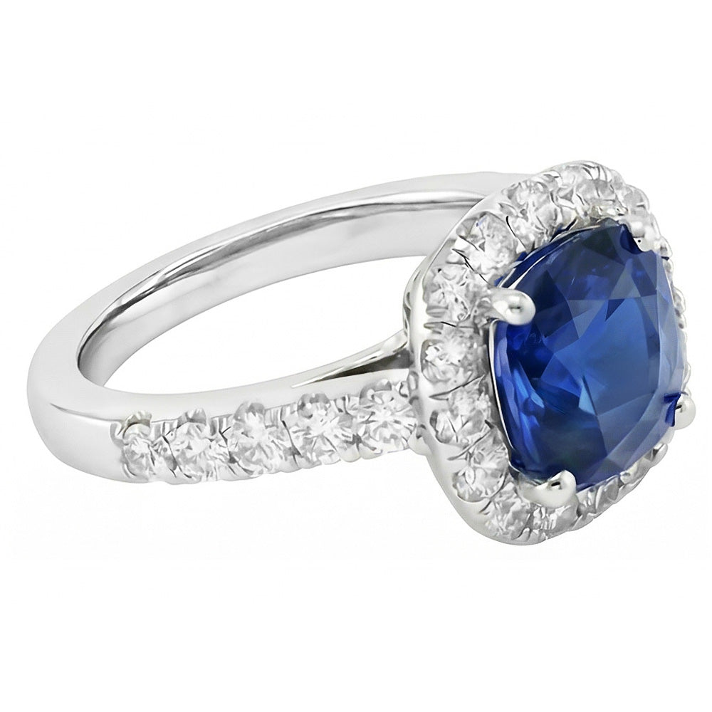 echter oval diamant 3.50Karat ring Draufsicht