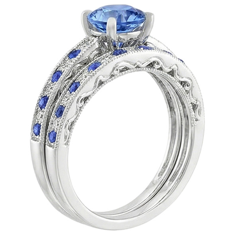echter round diamant 7Karat ring Draufsicht