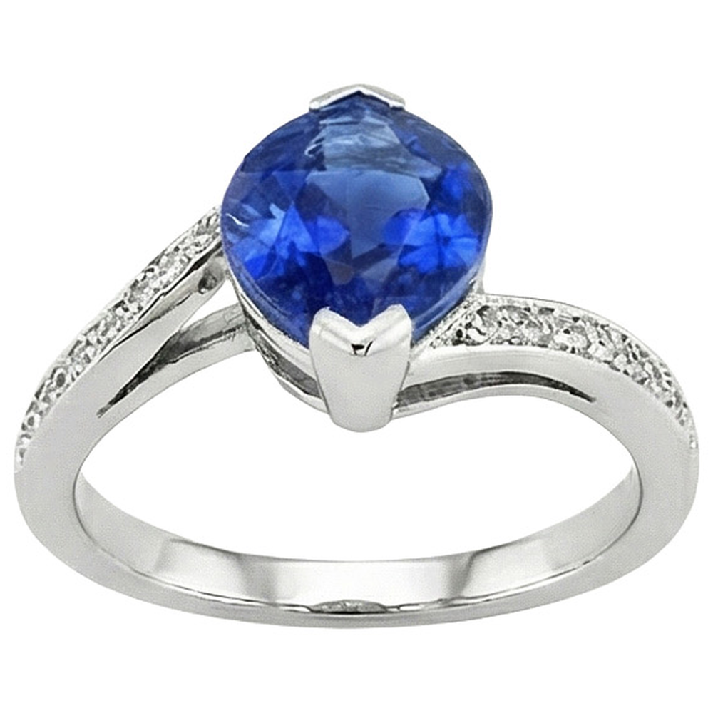 Saphir-Marquise-Ring