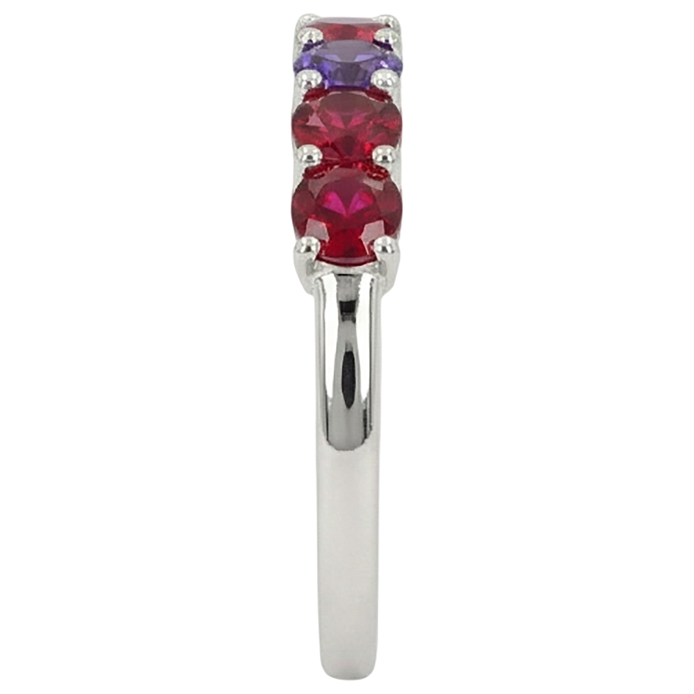 echter round rubin 1.50Karat memoire-ring Detailansicht