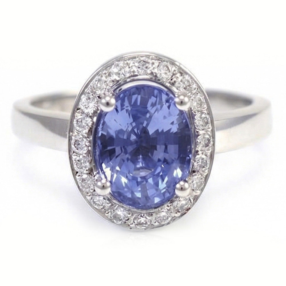 echter oval diamant 1.75Karat ring Vorderansicht