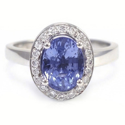 echter oval diamant 1.75Karat ring Vorderansicht