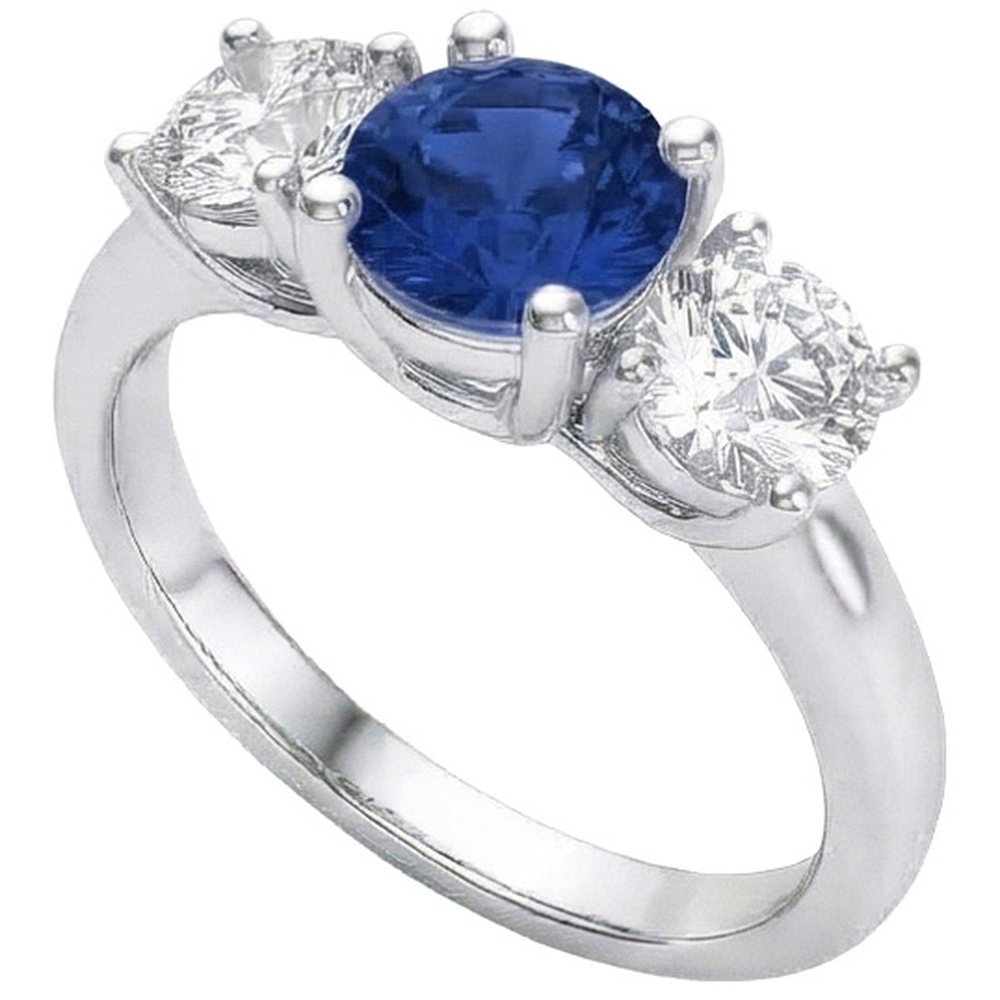 echter round diamant 1.25Karat ring Vorderansicht