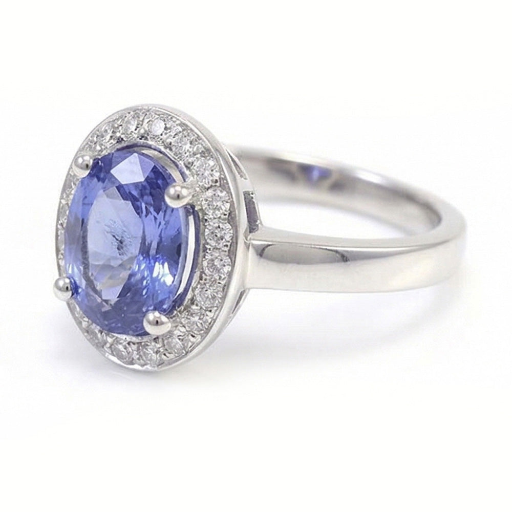 echter oval diamant 1.75Karat ring Seitenansicht