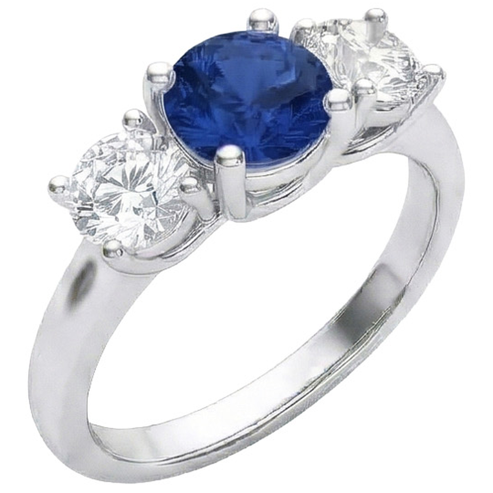 echter round diamant 1.25Karat ring Detailansicht