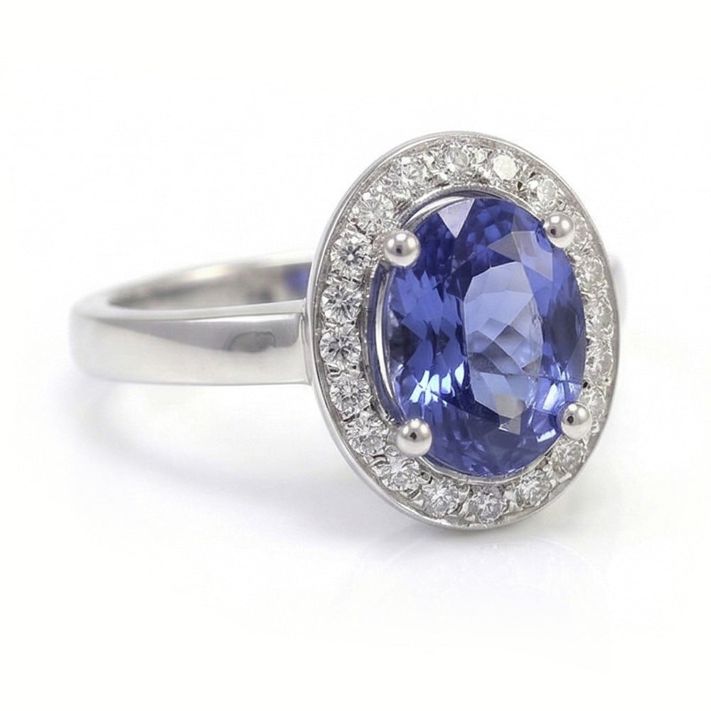 echter oval diamant 1.75Karat ring Detailansicht