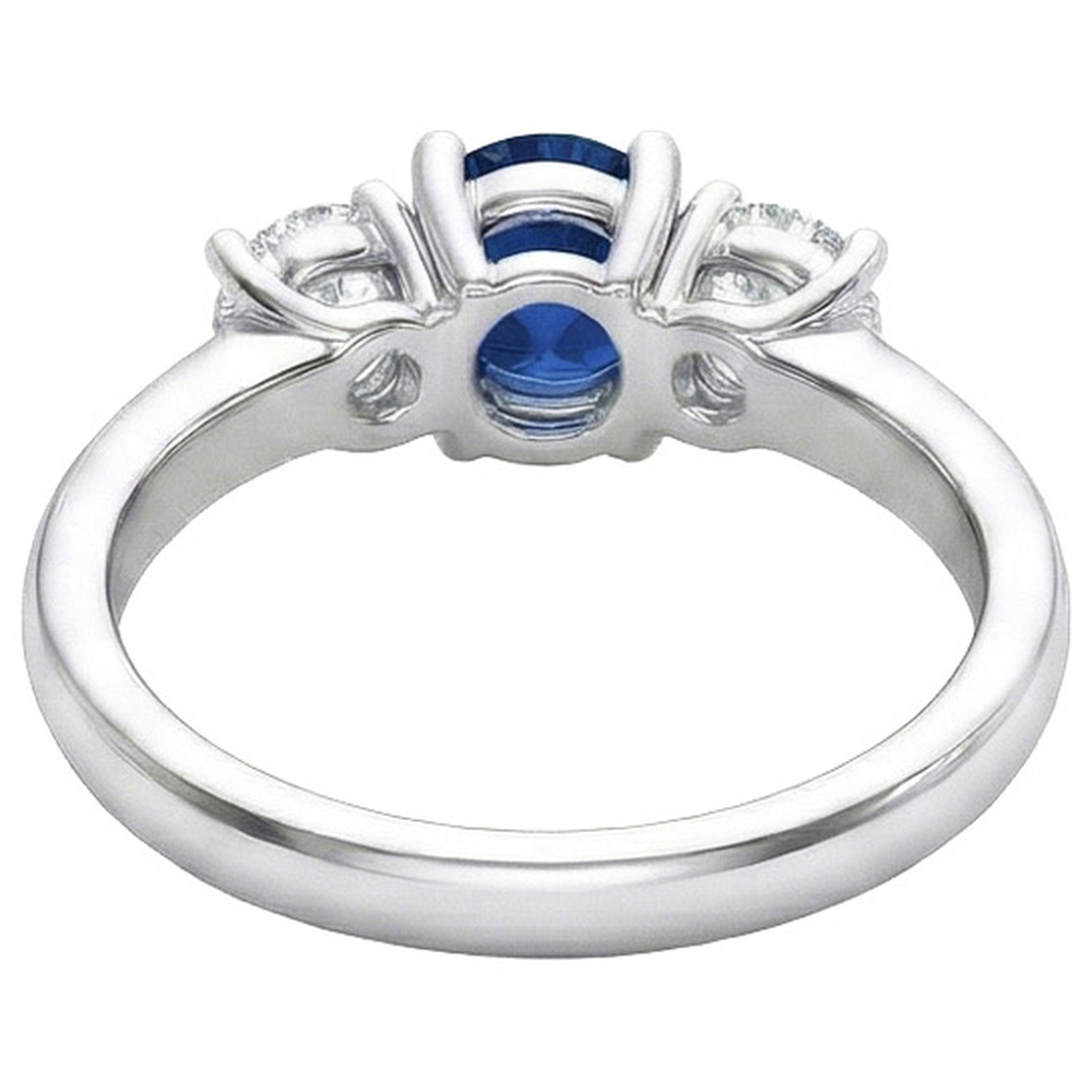 echter round diamant 1.25Karat ring Profilansicht