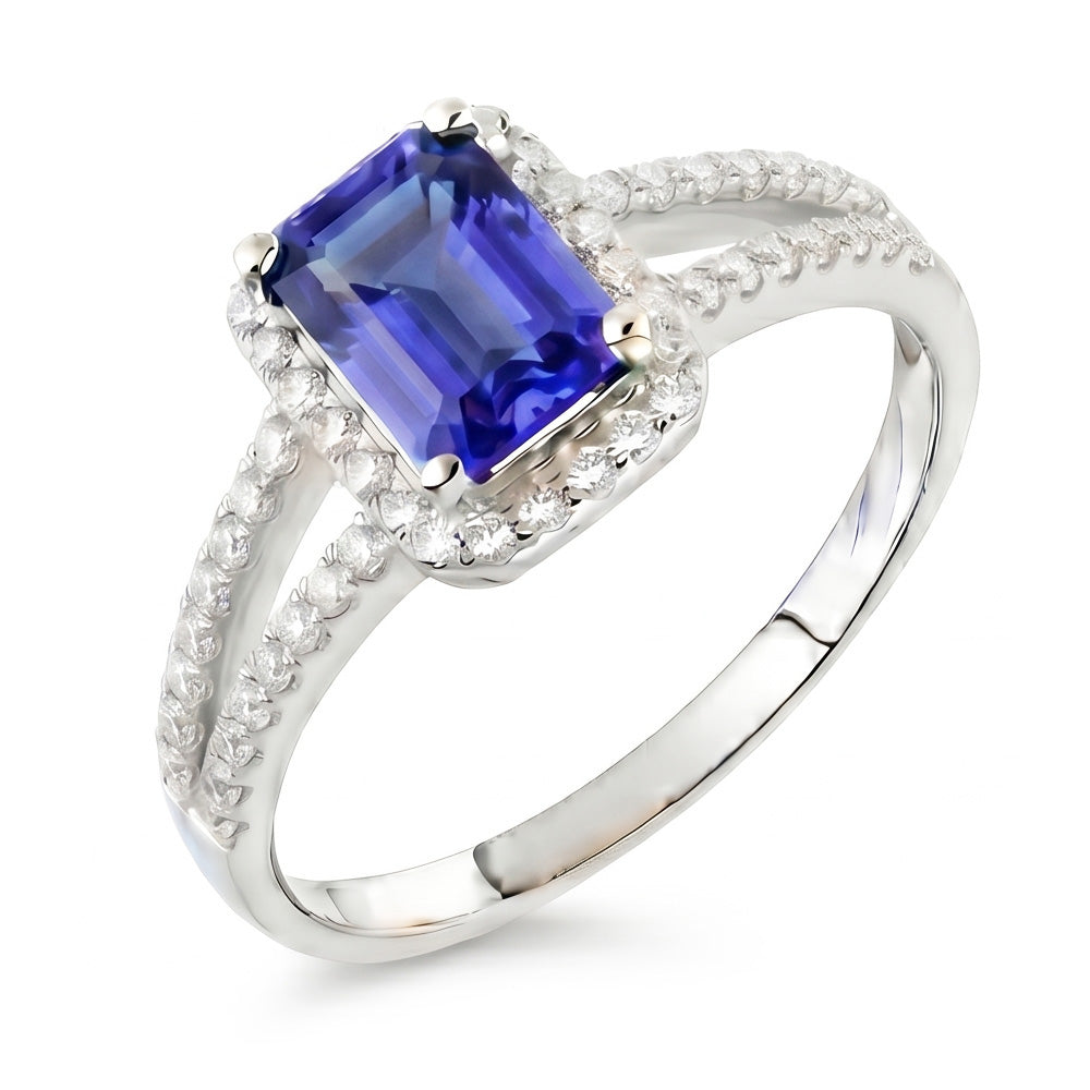 Saphir- Und Diamantring