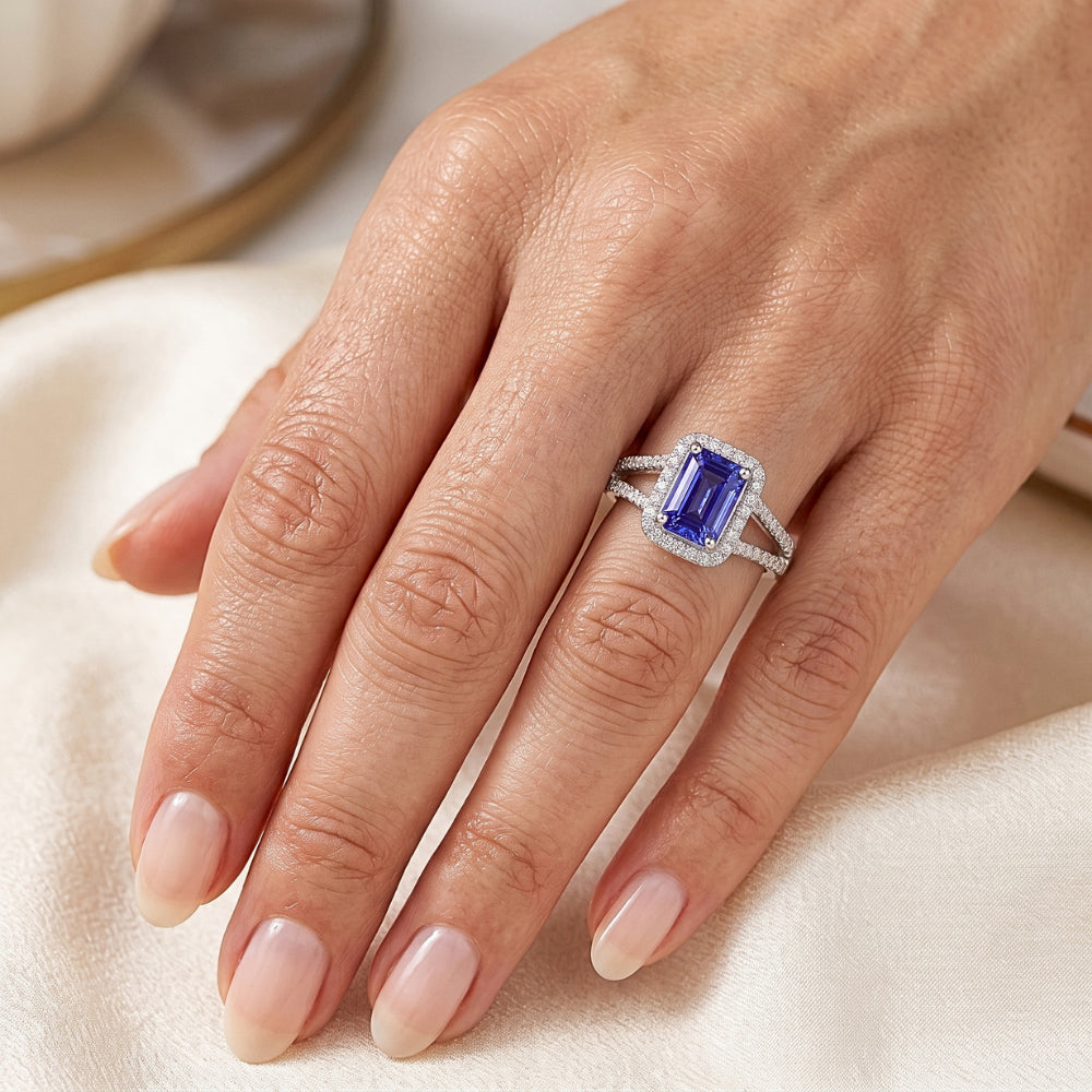 Saphir- Und Diamantring