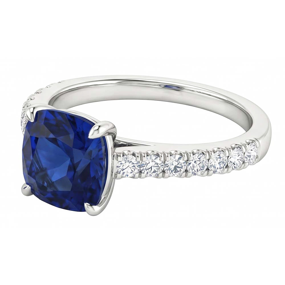 echter round diamant 2.75Karat ring Draufsicht