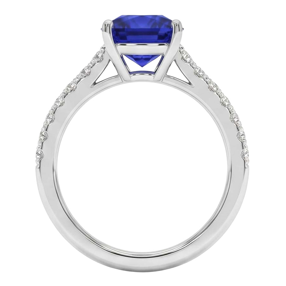 echter round diamant 2.75Karat ring Profilansicht