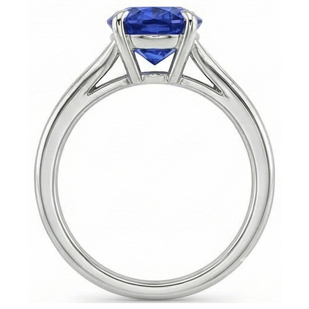 echter oval diamant 2Karat ring auf Weiß