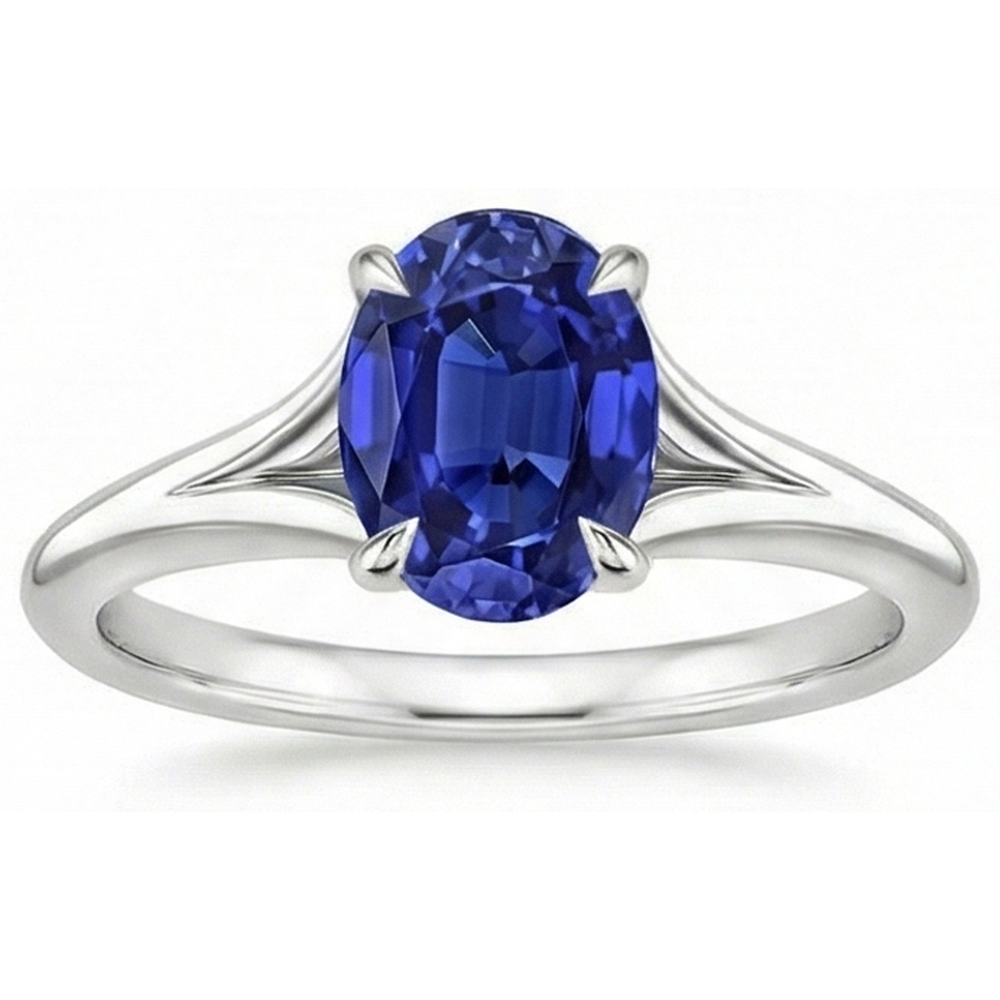 echter oval diamant 2Karat ring Detailansicht