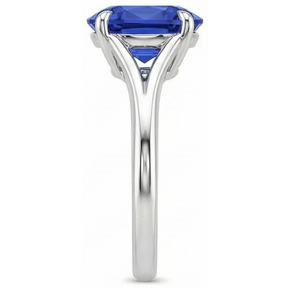 echter oval diamant 2Karat ring Profilansicht
