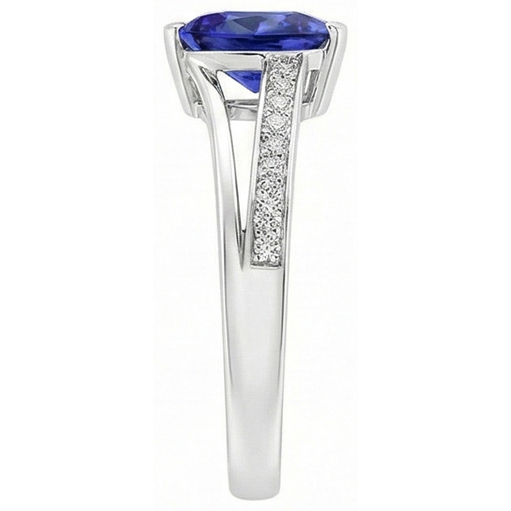 echter round diamant 2Karat ring Profilansicht