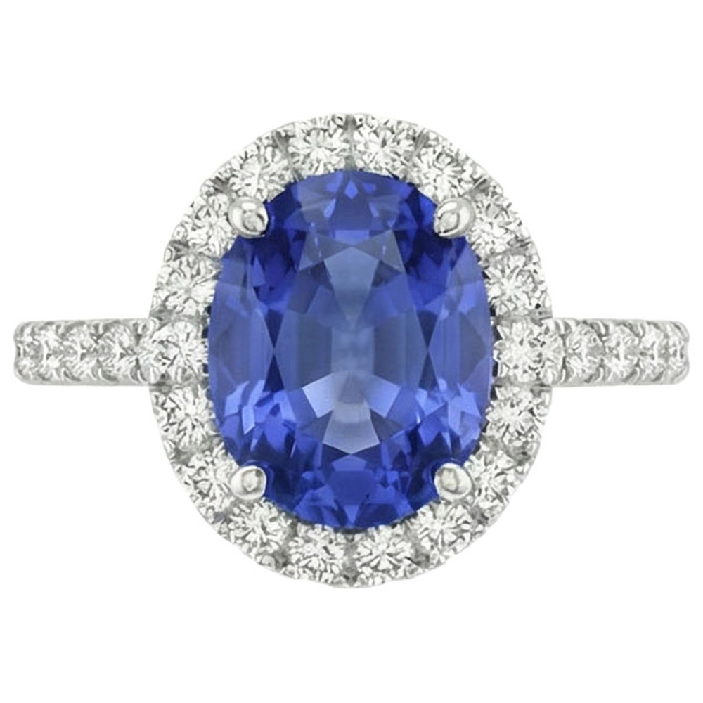 echter oval diamant 14Karat ring Detailansicht
