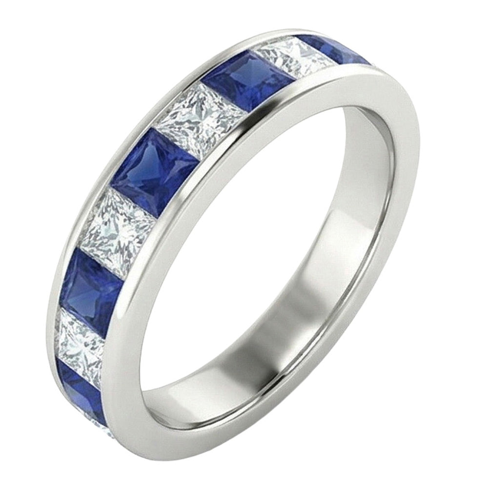 echter princess diamant 1Karat memoire-ring Vorderansicht
