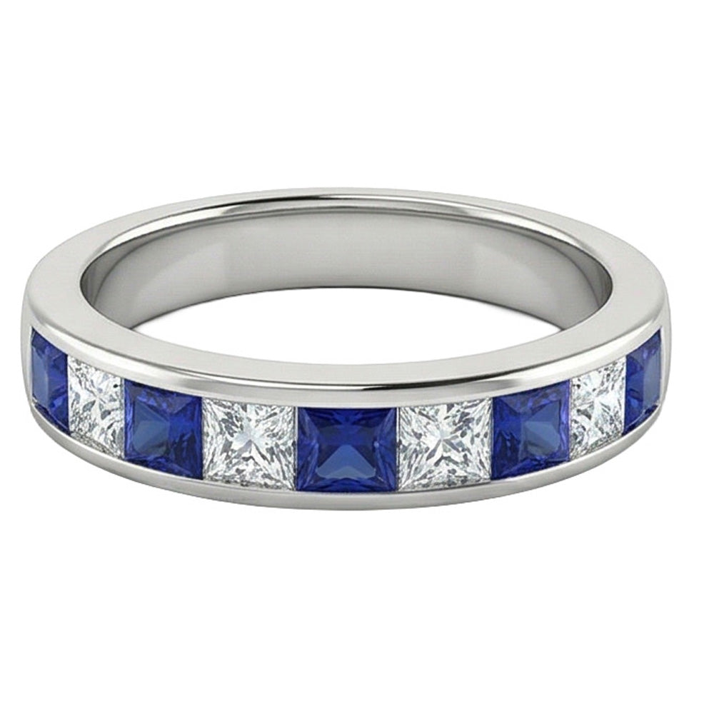 echter princess diamant 1Karat memoire-ring Seitenansicht
