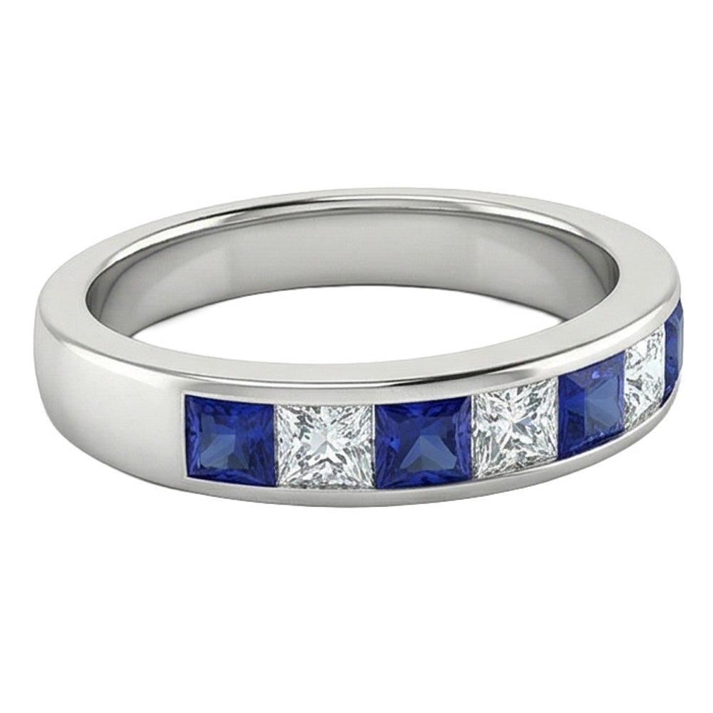 echter princess diamant 1Karat memoire-ring Draufsicht