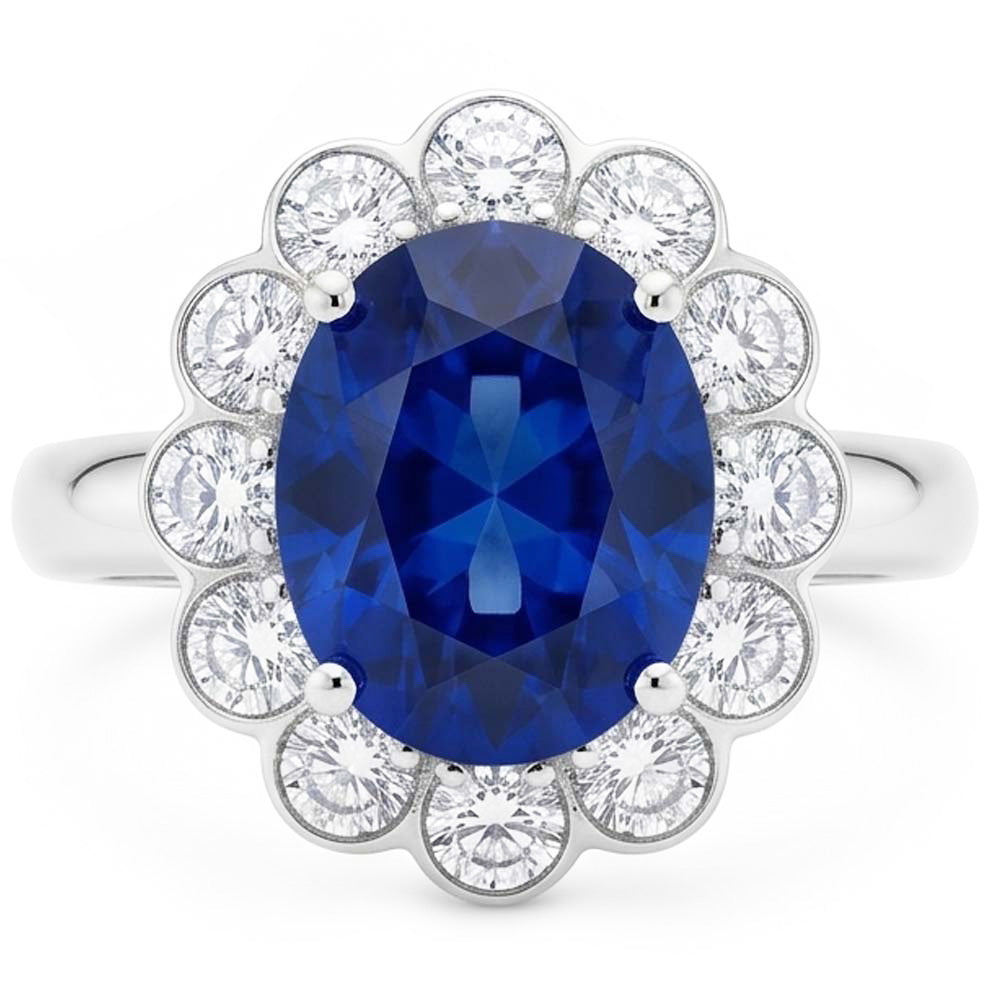 Saphir und Diamant Verlobungsring
