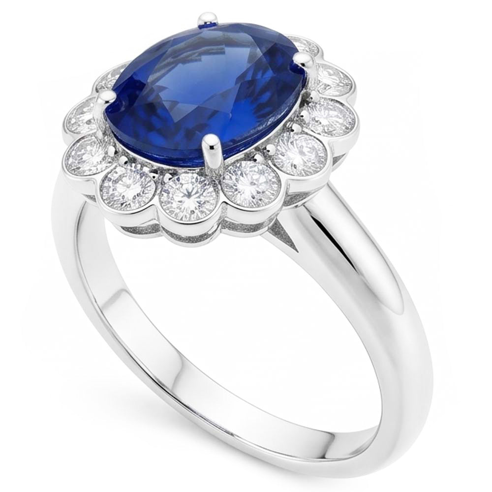 Saphir und Diamant Verlobungsring