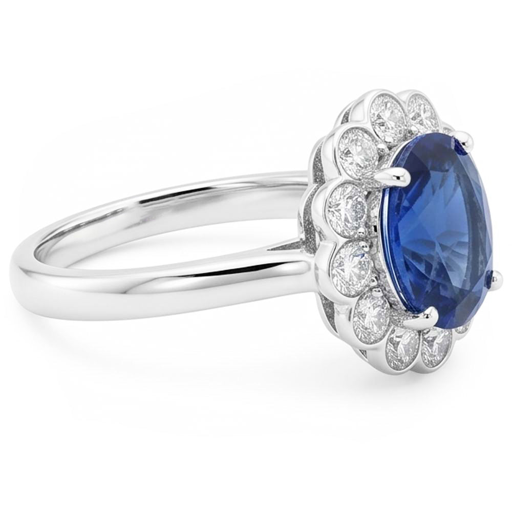 Saphir und Diamant Verlobungsring