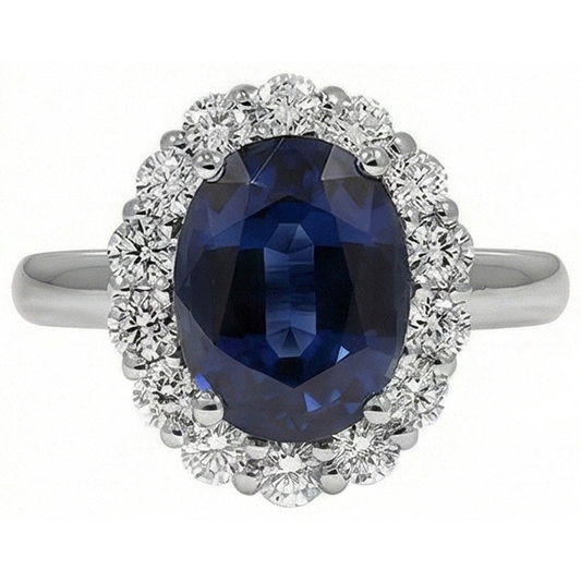 echter oval diamant 8.50Karat ring Vorderansicht