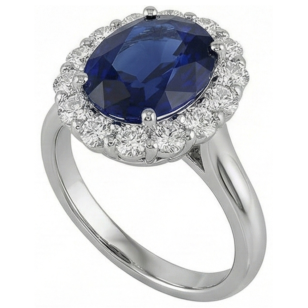echter oval diamant 8.50Karat ring Detailansicht