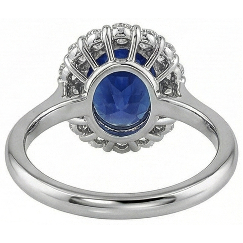 echter oval diamant 8.50Karat ring auf Weiß
