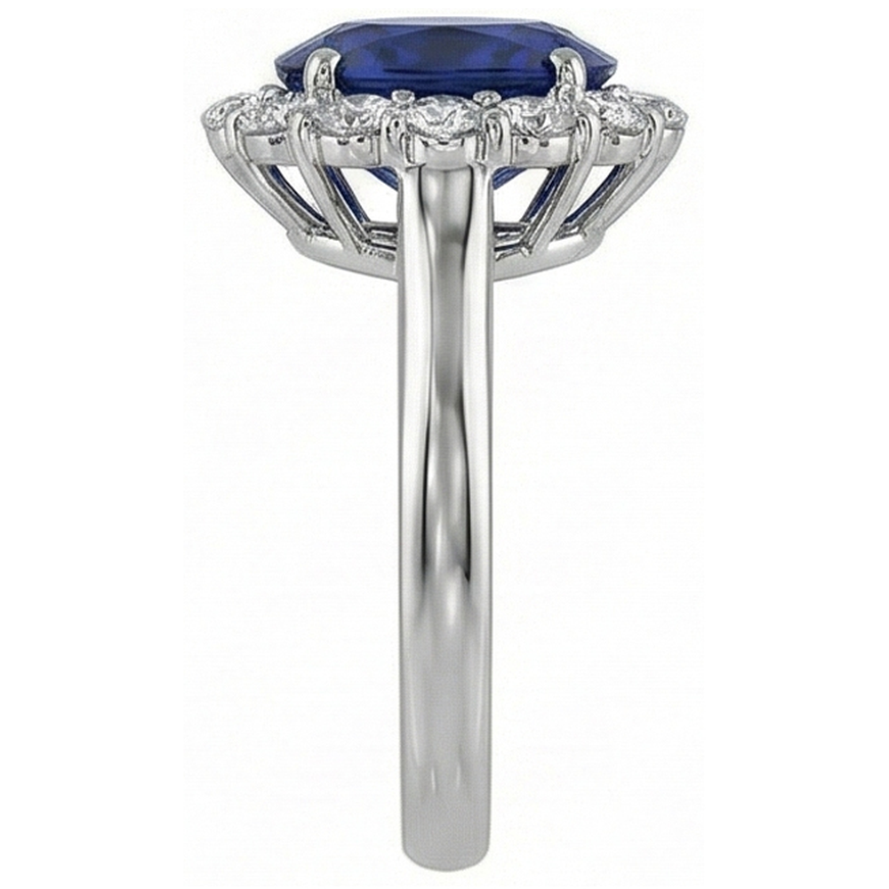 echter oval diamant 8.50Karat ring Draufsicht