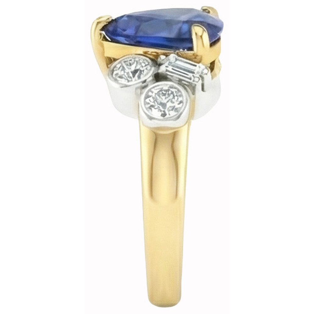 echter trillion diamant 6.10Karat ring Draufsicht