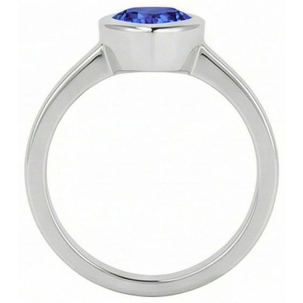 echter round diamant 1Karat ring Profilansicht