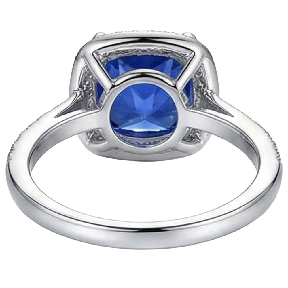 echter round saphir 3Karat ring auf Weiß
