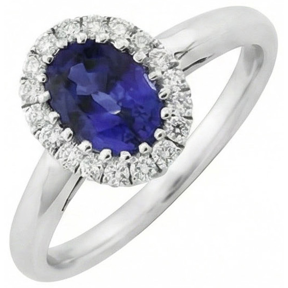 echter oval diamant 2Karat ring Detailansicht