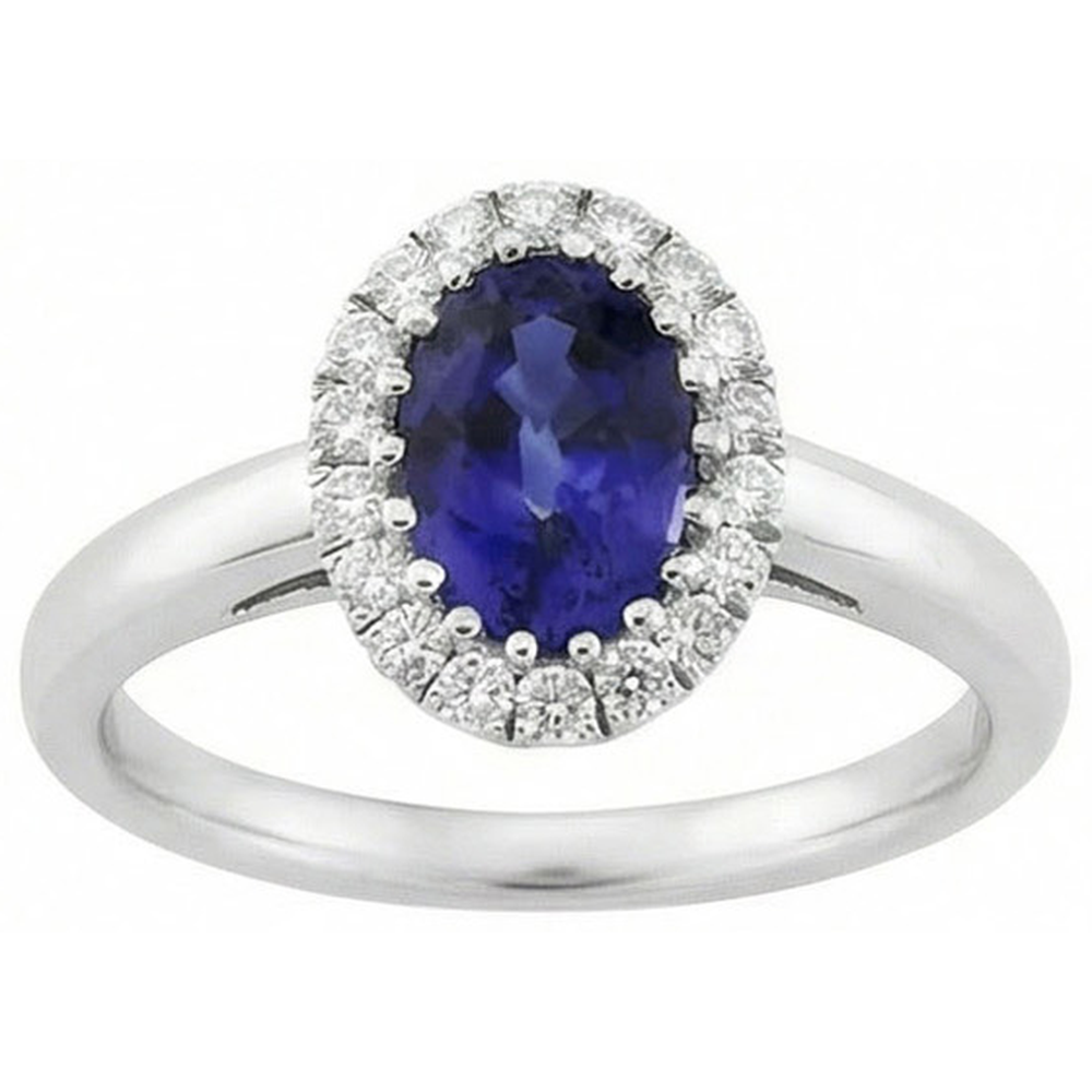 echter oval diamant 2Karat ring Vorderansicht