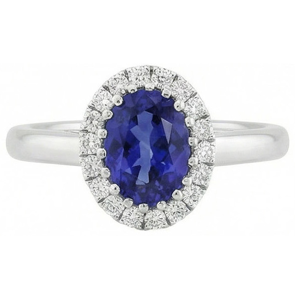 echter oval diamant 2Karat ring Seitenansicht