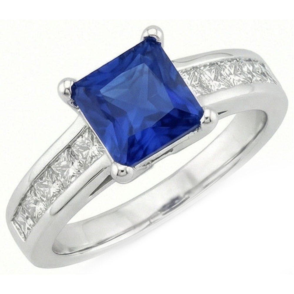 Saphirring Princess Cut