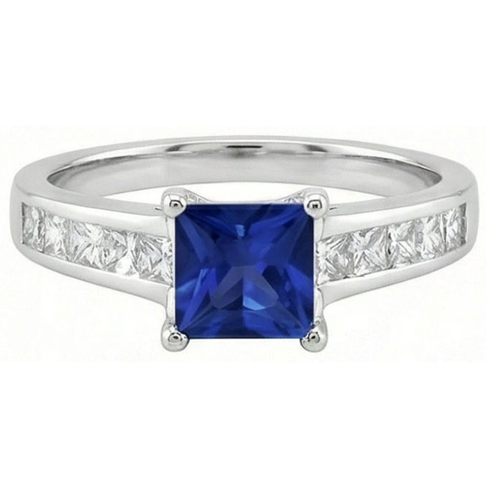 Saphirring Princess Cut