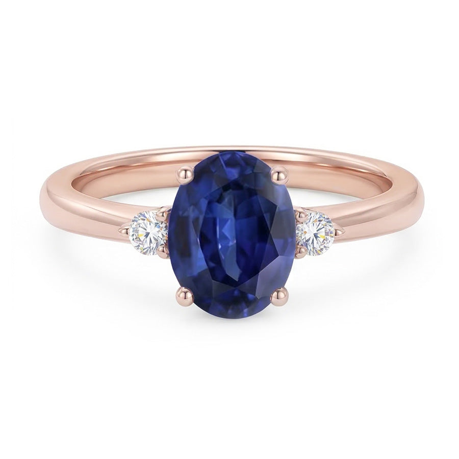 echter oval diamant 2.25Karat ring Detailansicht