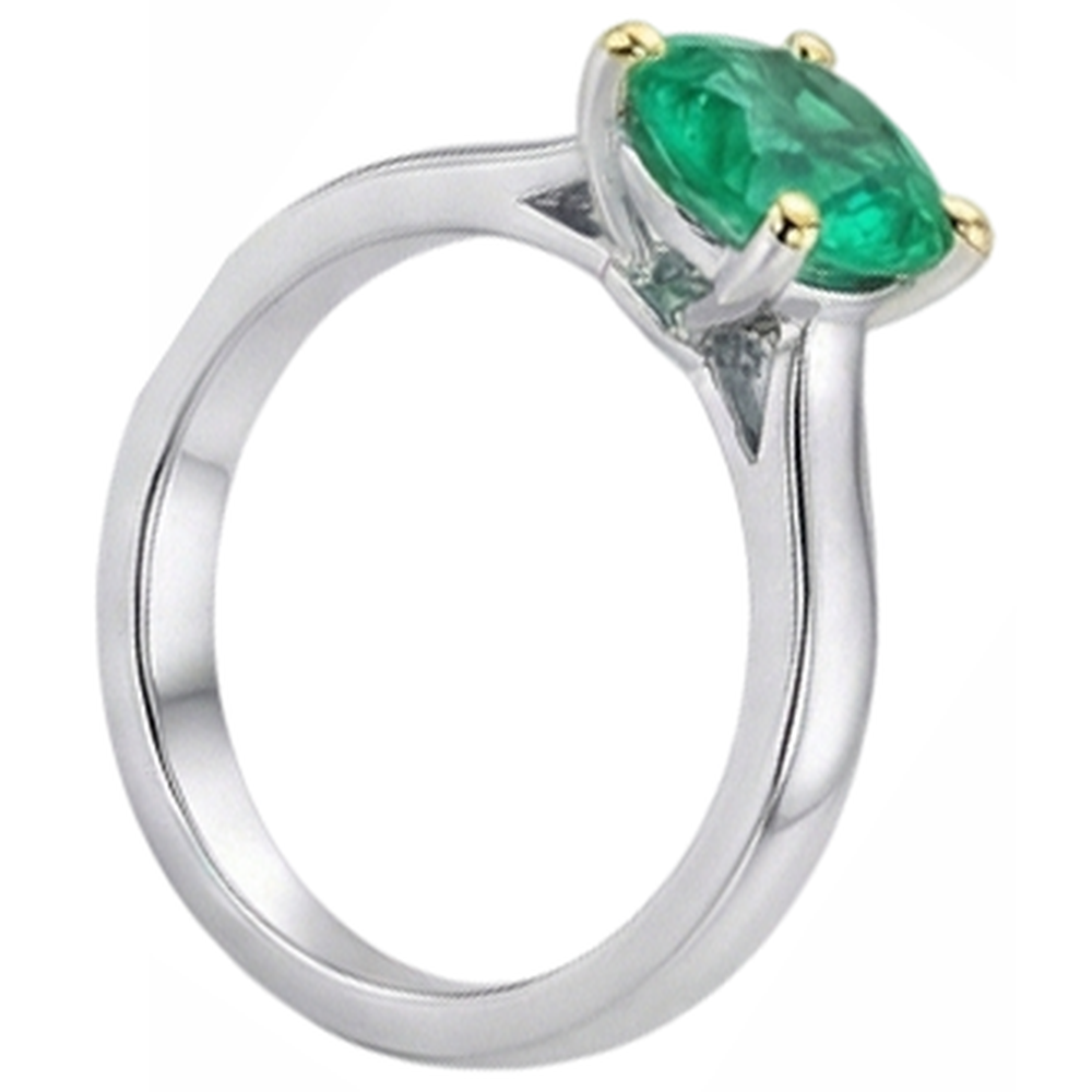 Maßgefertigter Schmuckstein-Ring 2,50 Karat – Profilansicht