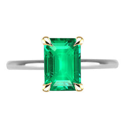 Exquisiter 2-Karat Smaragd Schmuckstein-Ring