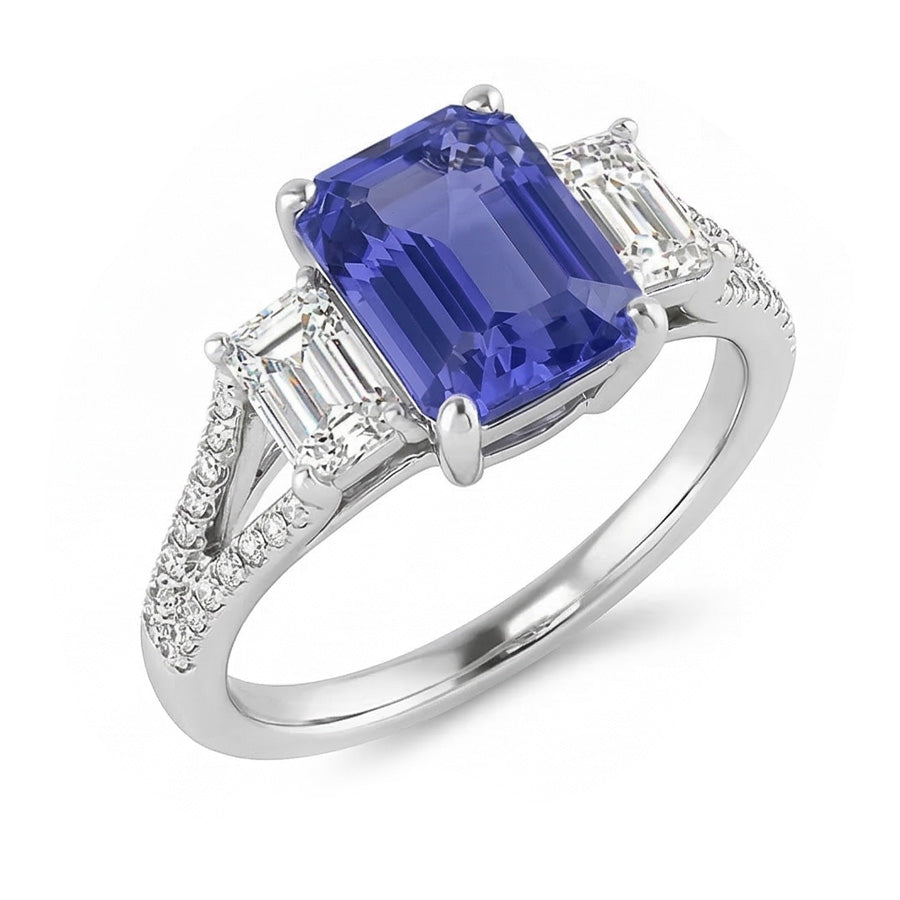 echter round diamant 3.50Karat ring Seitenansicht